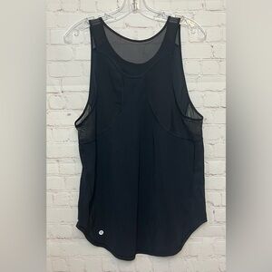 Lululemon Tank with Mesh in Black